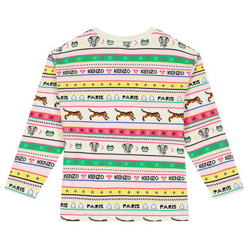 Girls Multi-Coloured Striped T-Shirt